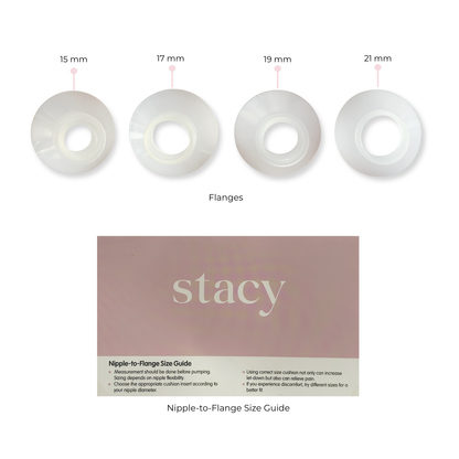 Flange Inserts + Flange Size Guide Bundle - Complete Sizing Solution for Stacy Breast Pump