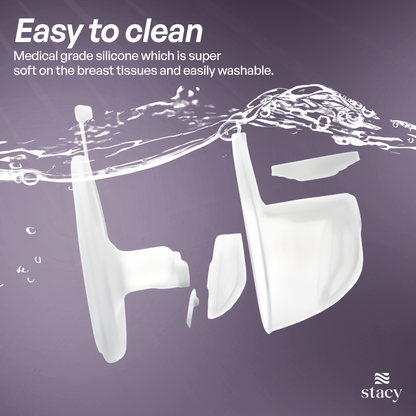 Milk Expression Cup Kit - Breast Shield, Valve & Collector Assembly for Stacy Wearable Breast Pump | Replacement Parts